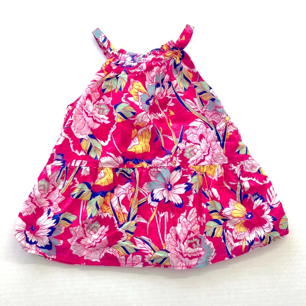 Gap Baby Toddler Girl Pink Floral Sleeveless Top, Size 4Y